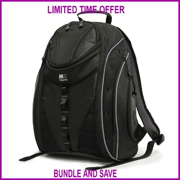 17 Inch Laptop Backpack with Tablet Pocket, Water Resistant Nylon, Ergonomic